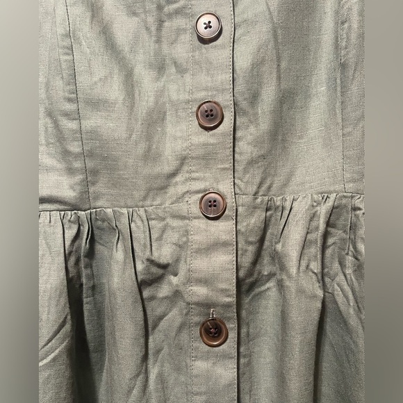 GAP, Green Button-Down Midi Dress - Picture 3 of 7